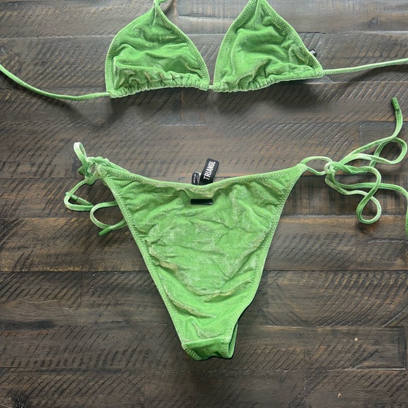 Triangl Velvet Green Bikini - Picture 4 of 7